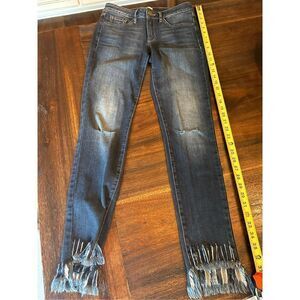 William Rast premium fringe bottom perfect skinny jeans
